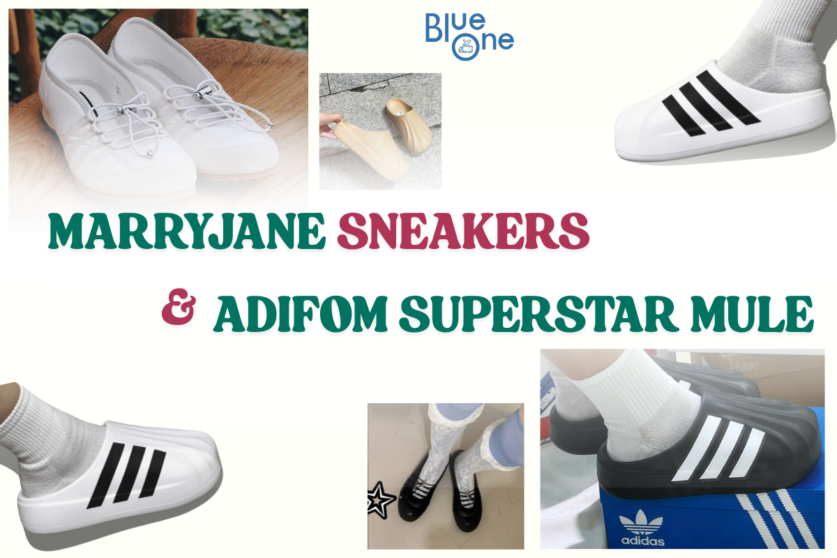 2 Mẫu Sneakers Unisex Hot Nhất Hè 2025: Tie Maryjane & Adifom Superstar Mule