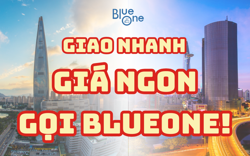 Gửi hàng từ Việt Nam sang Hàn 1–3 ngày – Giá siêu tiết kiệm, tính theo kg cùng BlueOne 📦✈️